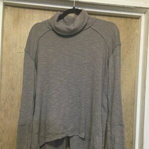 We The Free  over sized tunic top exposed seams gray in color size Medium